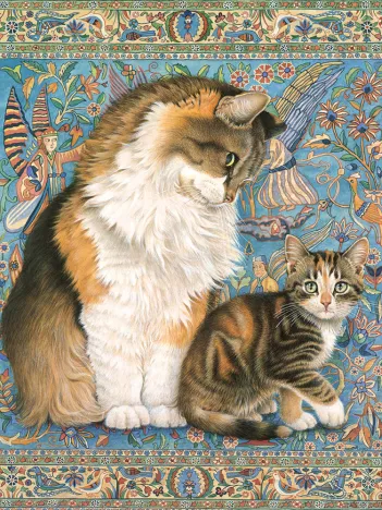 Produit Agneatha and Avril on Persian carpet Image