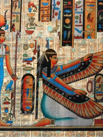 Produit Papyrus et Hiéroglyphes Image