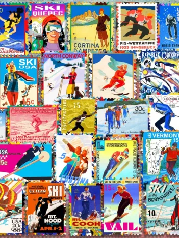 Produit Ski Stamp Posters Image