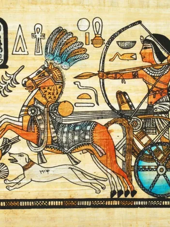 Produit Peinture sur Papyrus Egyptien Image