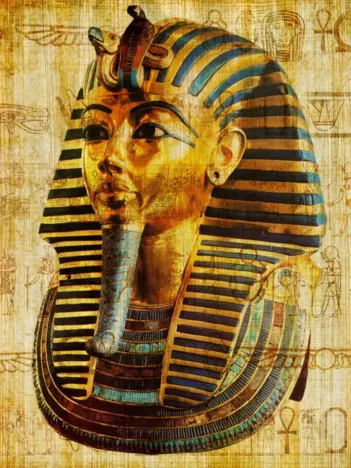 Produit Vieux Papyrus Egyptien: Toutankhamon Image
