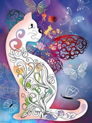 Produit Le Chat et les Papillons Image