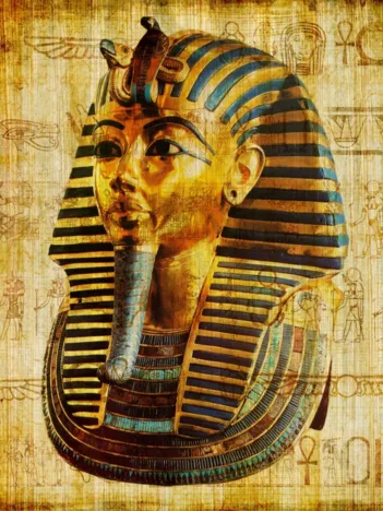 Produit Vieux Papyrus Egyptien: Toutankhamon Image