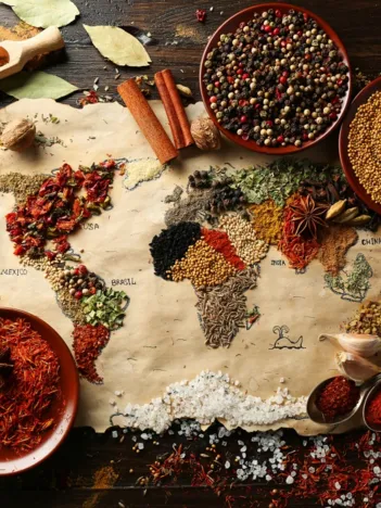 Produit Carte du Monde en Epices Image