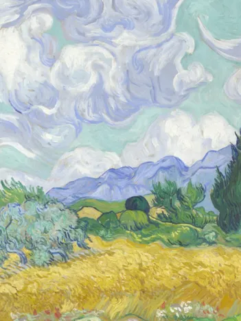 Produit Vincent Van Gogh - Champ de Blé avec Cyprès, 1899 Image
