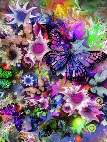 Produit Fleurs et Papillons Image