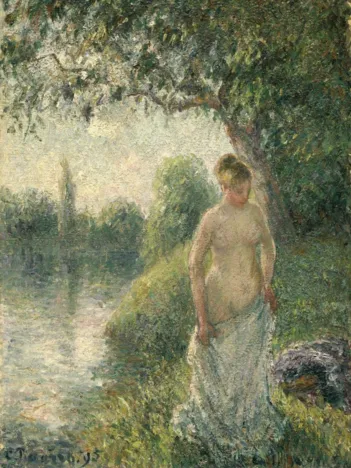 Produit Pissarro Camille : La baigneuse, 1895 Image