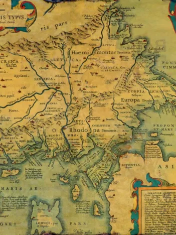 Produit Carte de la Thrace Antique indiquant la Province d'Europe, IVe Siècle Image