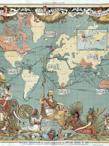 Produit Walter Crane : L'Empire Britannique en 1886 Image