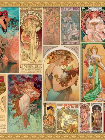 Produit Alfons Mucha - Collage d'Oeuvres Image