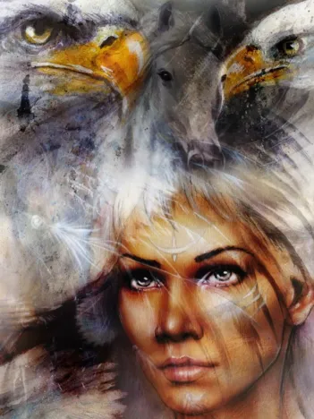 Produit La Femme, l'Aigle et le Cheval Image