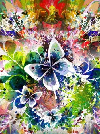 Produit Fleurs et Papillons de Printemps Image