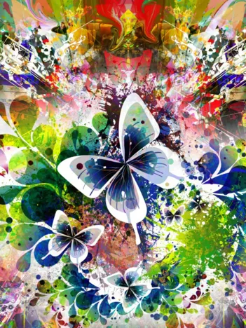 Produit Fleurs et Papillons de Printemps Image