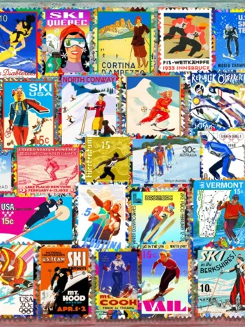 Produit Ski Stamp Posters Image