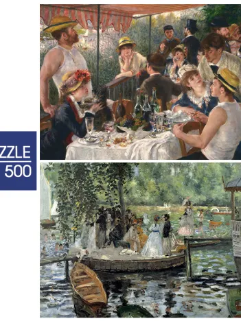 Produit 2 Puzzles - L'Art d'Auguste Renoir : Le Déjeuner des Canotiers - La Grenouillère Image