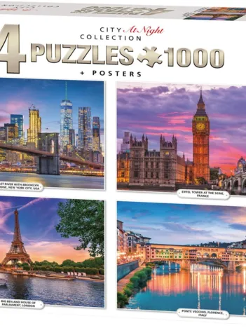 Produit 4 Puzzles - City at Night Collection Image