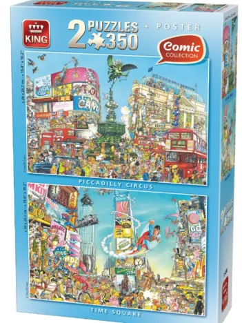 Produit 2 Puzzles - Comic : Piccadilly + Times Square Image
