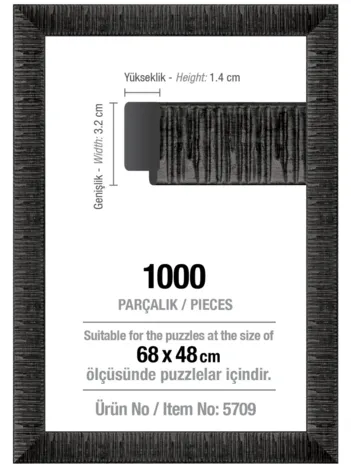 Produit Cadre pour Puzzle 1000 Pièces - Noir - 3 cm Image