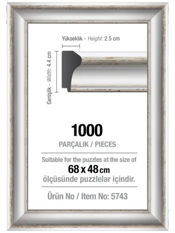 Produit Cadre pour Puzzle 1000 Pièces - Blanc - 4,3 cm Image