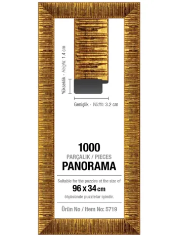 Produit Cadre pour Puzzle 1000 Pièces Panoramique - Doré - 3 cm Image