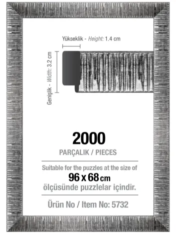 Produit Cadre pour Puzzle 2000 Pièces - Argent - 3 cm Image