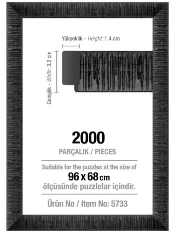 Produit Cadre pour Puzzle 2000 Pièces - Noir - 3 cm Image
