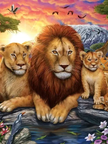 Produit Famille de Lion Image