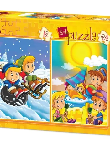 Produit 2 Puzzles - Ete - Hiver Image