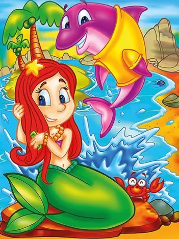 Produit Puzzle en Bois - Sirène et ses Amis Image