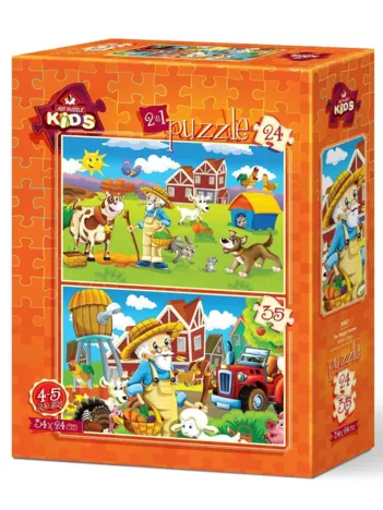 Produit 2 Puzzles - Happy Farmer Image