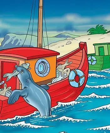 Produit Puzzle en Bois - Happy Seal Fish Image