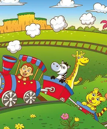 Produit Puzzle en Bois - Le Train des Animaux Image