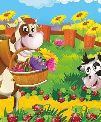 Produit Puzzle en Bois - Vache Romantique Image