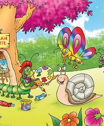 Produit Puzzle en Bois - Chenille Peintre Image