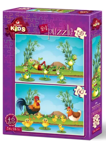 Produit 2 Puzzles - Animals and Babies Image