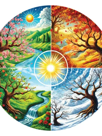 Produit Puzzle Rond - La Roue des Quatre Saisons Image