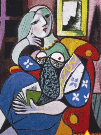 Produit Picasso : Femme au livre Image