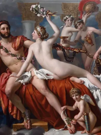 Produit Jacques-Louis David: Mars désarmé par Vénus, 1824 Image