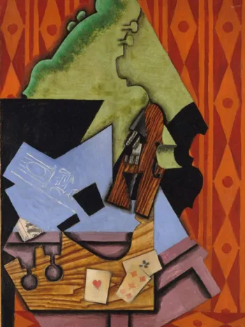 Produit Juan Gris: Violon et Cartes à Jouer sur une Table, 1913 Image