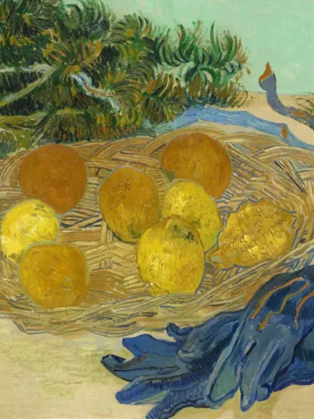 Produit Vincent Van Gogh - Still Life of Oranges and Lemons with Blue Gloves, 1889 Image