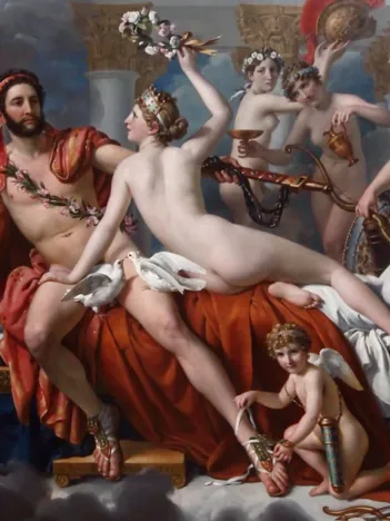 Produit Jacques-Louis David: Mars désarmé par Vénus, 1824 Image