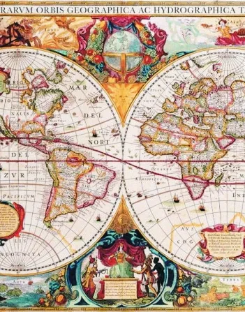 Produit Vieille Carte du Monde Image