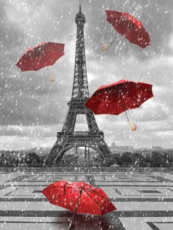 Produit La Tour Eiffel et les Parapluies Volants Image