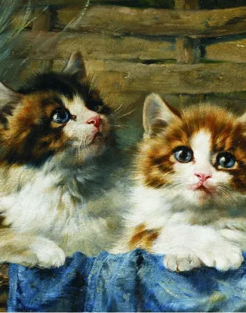 Produit Julius Adam : Deux Chats dans un Panier Image