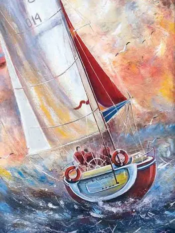 Produit Three Seamen on a Boat Image