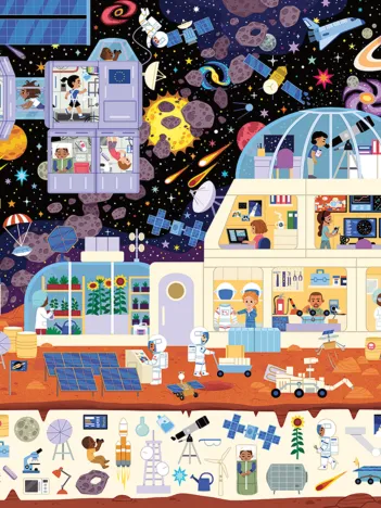 Produit Pièces XXL - Dans l'Espace - Cherche et trouve Image