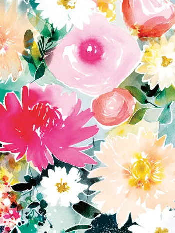 Produit Dahlias et roses / Marie Boudon (Collection Carte blanche) Image