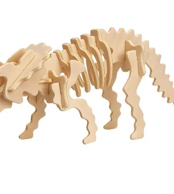 Produit 2 Puzzles 3D en Bois - Triceratops et Tyrannosaurus Rex Image