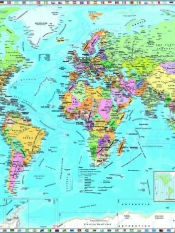 Produit Carte du Monde (en anglais) Image