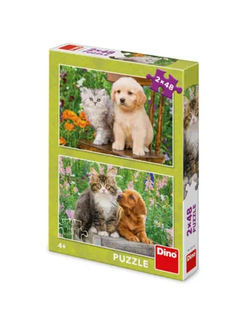 Produit 2 Puzzles - Chien et Chat dans le Jardin Image